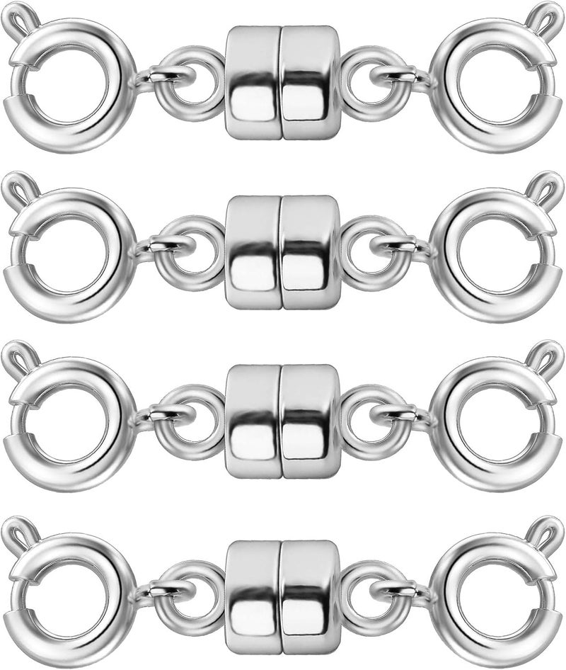 Qulltk Double Magnetic Necklace Clasps and Closures 14K Gold and Silver Bracelet Extender Jewelry Clasps Converters for DIY Jewelry Making - Image 1
